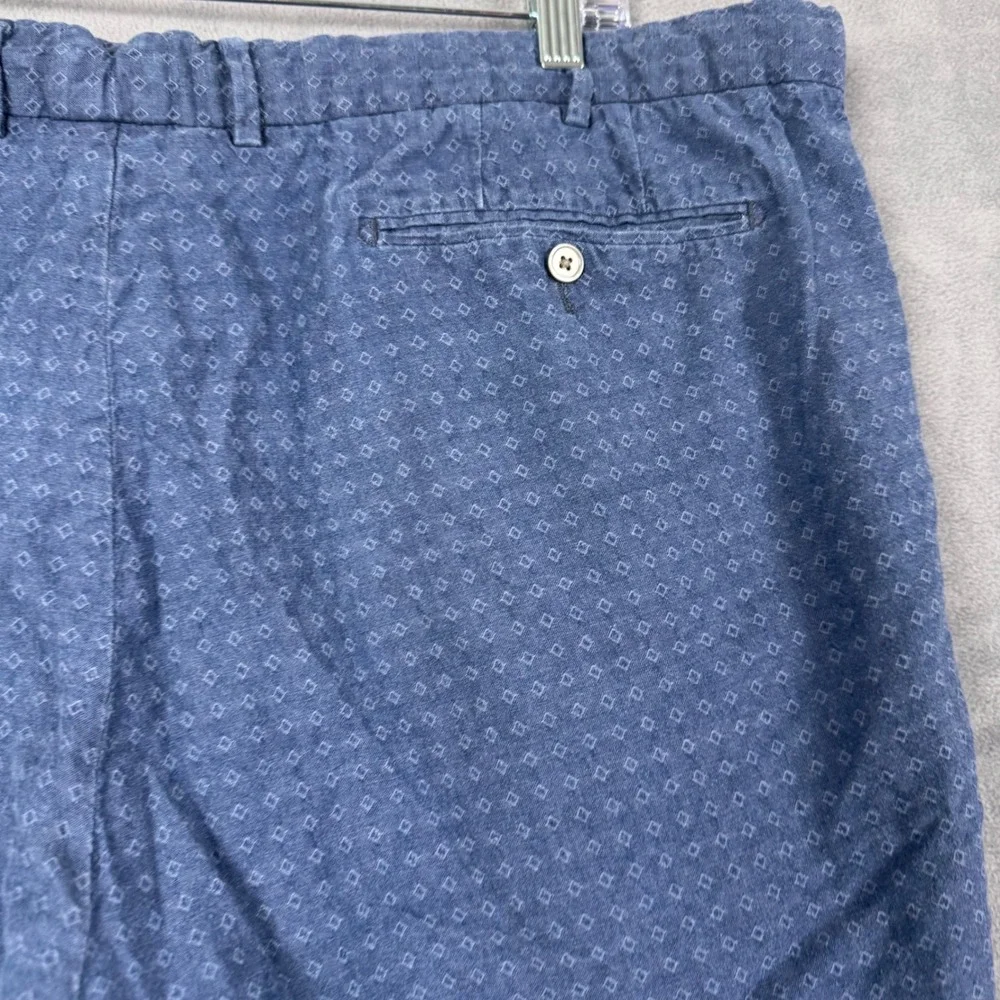 Polo Ralph Lauren Blue Diamond‎ Print Straight Fit Cotton Shorts Mens 42